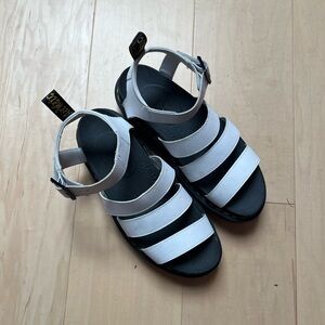 Dr. Martens White BLAIRE Platform SANDALS